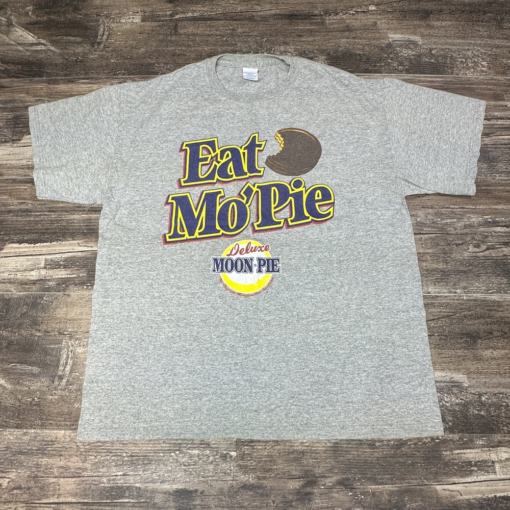 Vintage Moon Pie Eat Mo Pie Graphic Tee Y2K Snack Shirt Large GUC